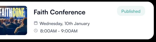 Church conference event planning