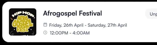Church festival and community events