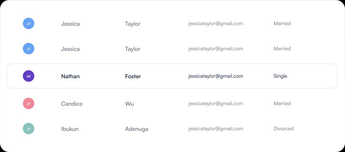 Church member management directory with profile cards